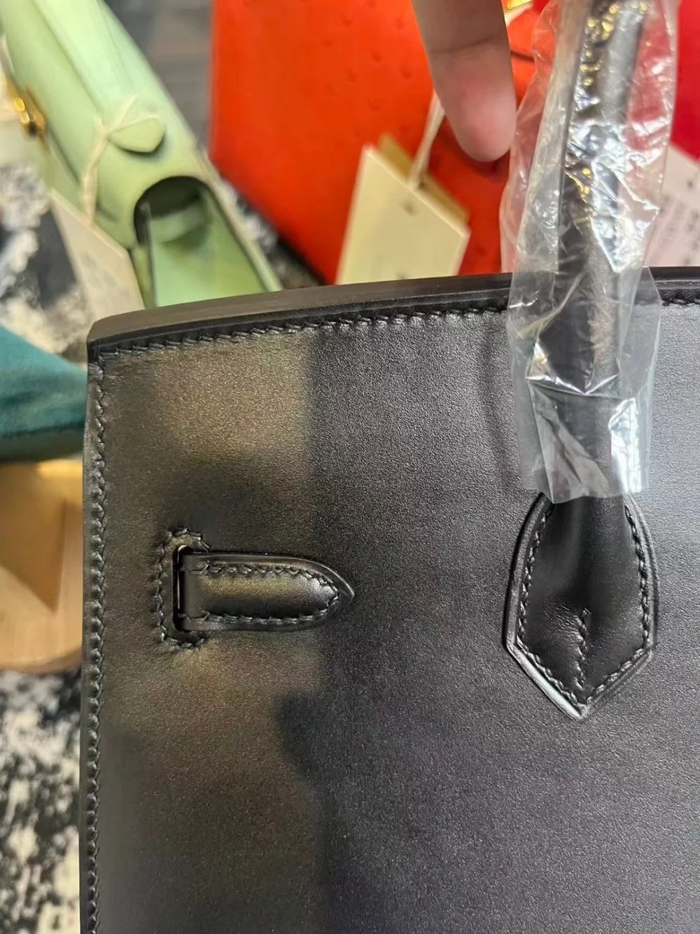 H BIRKIN SO BLACK 25 HANDMADE SELLIER CALFSKIN BOX LEATHER RVD HARDWARE